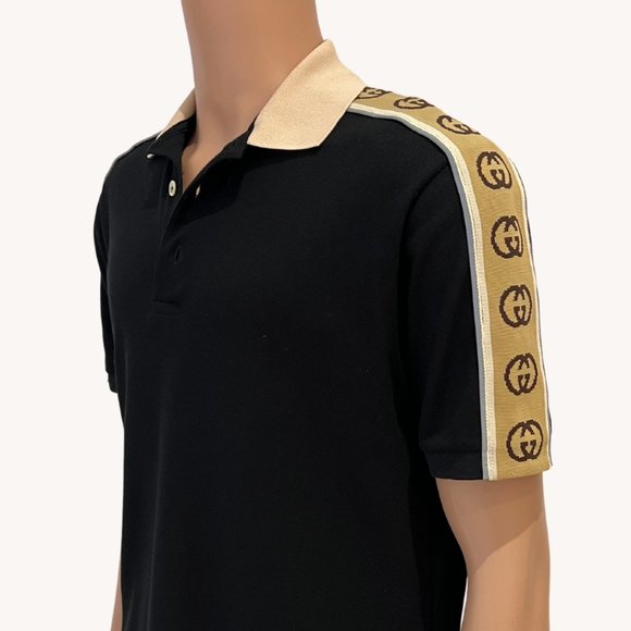 POLO WITH INTERLOCKING G STRIPE - Picture 4 of 13